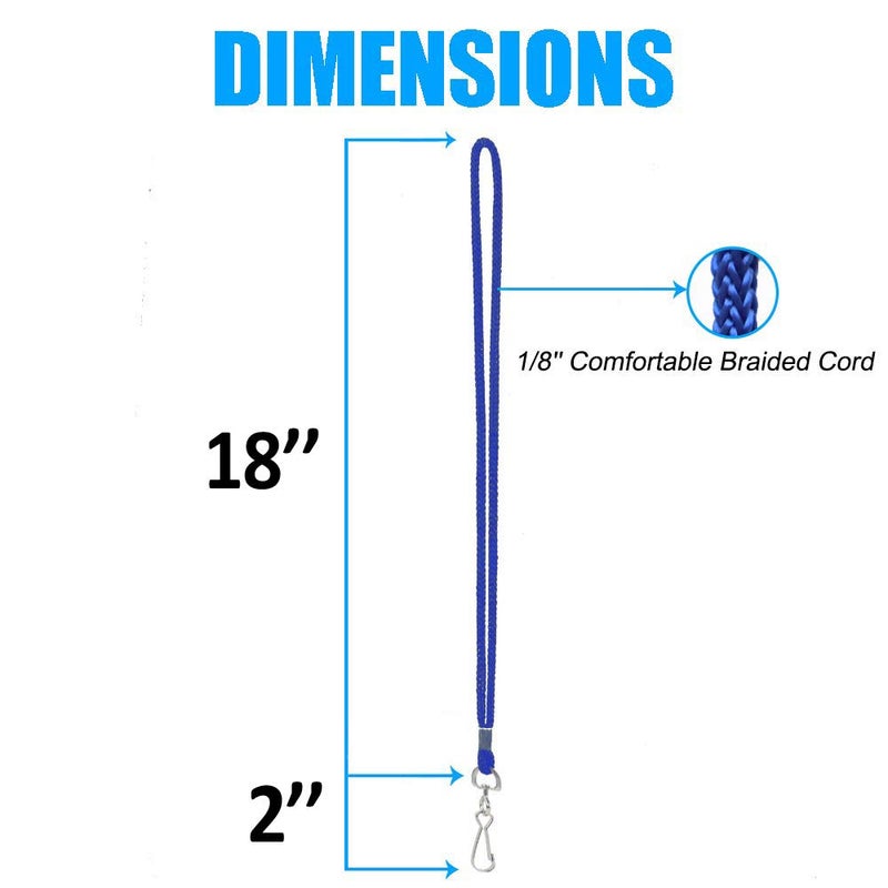 BAITEER 120 Pcs Blue Lanyards Premium Bulk Lanyards Round 36" with Swivel J Hook for ID Name Badge Holder, VIP, School, Kids, Coach, Conference, Festival and Hang Keys - Image 5